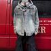 Men's Heavy Duty Studded Denim Jacket American Style Distressed Wash Loose Silhouette Design Top For Spring Autumn Niche_mkmklike.com