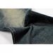 Unisex Deep Sea Blue A-Line Loose Straight Leg Jeans 14 Oz Versatile Casual Commuter Trousers Whiskers And Honeycomb Design_mkmklike.com
