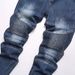 Men's Slim Fit Stretch Denim Jeans Heavy Duty Washed Motorcycle Street Style Original_mkmklike.com