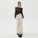 Autumn And Winter American-style Design Multi-pocket Flared Straight High-waisted Women's Jeans, Floor-length Cargo_mkmklike.com