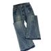 Vintage High-Waisted Flared Jeans – Embroidered Distressed Denim Pants For Women (XS-2XL, Retro Blue & Grey)_mkmklike.com