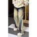 American Spring Autumn New Product, Niche Design, Curved Knife Pants, Washed And Worn Loose Straight Leg Jeans_mkmklike.com