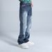 Streetwear Men's Paint-Splatter Denim Jeans – Washed Straight-Leg, Relaxed Fit (Sizes 31-38, Stonewashed & Slight Stretch)_mkmklike.com