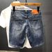 Men's Slim Fit Straight Leg Stretch Denim Shorts New Summer Style American High Street Versatile Five Point_mkmklike.com