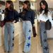 Women's Casual Straight Leg Jeans Five-Pointed Star Design Fashion Denim 2026 European And American Style Loose Fit_mkmklike.com