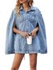 Women's Clothing Fashion Irregular Loose Versatile Denim Jacket_mkmklike.com