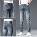 Men's Clothing High End Soft Printed Jeans For Men Trendy Slim Fit Long Pants New Spring Summer Style Thin_mkmklike.com