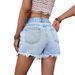Trendy Girl Closet Trendy Girl Closet 47#In Stock - 35865# Cross-Border Women's Fashion INS New Casual High-Waisted Frayed Ripped Denim Shorts_mkmklike.com