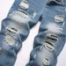 Men's Loose Fitting Ripped Jeans American Streetwear Brand Cool Casual Style_mkmklike.com