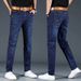 Lightweight Straight-Leg Jeans For Men – Spring/Summer Work & Casual Stretch Denim (28-40)_mkmklike.com