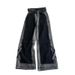 Women's Clothing Gray Gradient Cuffed Retro Distressed Jeans For Women Spring Design High Waist Loose Slim Straight Floor Length Pants_mkmklike.com