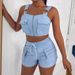 Women's Clothing suspender vest + shorts set_mkmklike.com