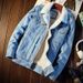 2026 Fleece-Lined Jacket For Men, Thickened Warm, Lamb Wool Denim Jacket, Loose Fit, Plus Size, Autumn And Winter Style,_mkmklike.com