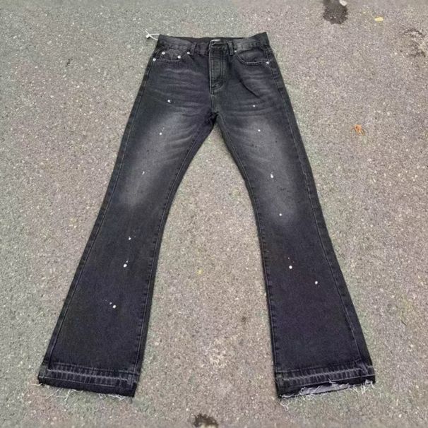 High Elasticity Slim Fit Straight Leg Jeans Men's Spring Autumn Denim Pants Korean Style Workwear Long Trousers Mid Waist Zipper_mkmklike.com