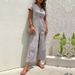 Women's casual commuting nine-point pants summer wide-leg jumpsuit women_mkmklike.com