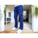 Men's Clothing Fashionable Patchwork Layered Design Jeans - Relaxed Straight Leg Pants For Men & Women (Multiple Colors & Sizes Available)_mkmklike.com