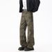 Men's Fleece Lined Flared Jeans - Retro High Waist Washed Denim Pants For Autumn & Winter, Comfortable & Stylish_mkmklike.com