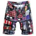 Plaid Denim Shorts For Young Men Casual Stylish Summer Loose Fit Straight Leg Five Point Length_mkmklike.com