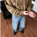 Men's Clothing Retro Daddy Ripped Loose Scimitar Version Wide Leg Jeans For Men And Women_mkmklike.com