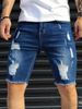 Men's Clothing Men's Five Point Denim Casual Short Ripped Slim Summer Shorts_mkmklike.com