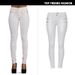 Women's Low Waist PU Coated Leather Pants – Slim Fit Stretch Skinny Pants With Double Zipper (White) – XS To 2XL_mkmklike.com