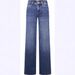 Women's Straight Leg Jeans - Mid Rise Stretch Denim Pants With Slim Bootcut (Size 24-32, Light Blue/Dark Blue, Cotton-Polyester Blend)_mkmklike.com