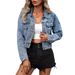 Autumn Long Sleeve Denim Jacket US Warehouse Dropshipping Cross Border Shipping to Russia OZON Amazon TEM_mkmklike.com
