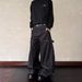 Streetwear Cargo Jeans – Oversized Denim Pants With Multi-Pockets (Straight Cut, Black) – Unisex Workwear Style_mkmklike.com