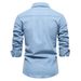 Autumn New European Denim Trend Versatile Long Sleeved Shirt Men's Top_mkmklike.com