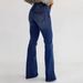 Women's Versatile Distressed Cat Whiskers Slim Fit Stretch Flared Jeans Casual Cotton Denim for Spring/Autumn & Summer_mkmklike.com