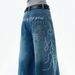 FHGFF American High Street Rose Embroidered Wide-leg Scimitar Jeans Men's And Women's Hip-hop Trendy Brand Loose Casual Pants_mkmklike.com