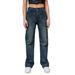 Women's Premium Gray Relaxed Jeans | Mid-Rise Straight Leg | Vintage Washed Denim | Comfortable Loose Fit | Office & Casual Wear_mkmklike.com