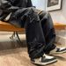 Hip Hop Star High Street Trendy Brand European And American Vibes Style Jeans Men's Loose Straight Wide Leg Pants_mkmklike.com
