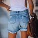 Women's Clothing Shorts Straight Pants Washed Holes Versatile Women's Jeans_mkmklike.com