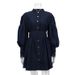 New Denim Shirt Skirt With Niche Design, Lantern Sleeves, Lace Up Temperament, Fashionable Dress_mkmklike.com