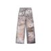 American High Street Cleanfit 3D Digital Print Cross Jeans Summer Tie-Dye Straight Loose Long Pants_mkmklike.com