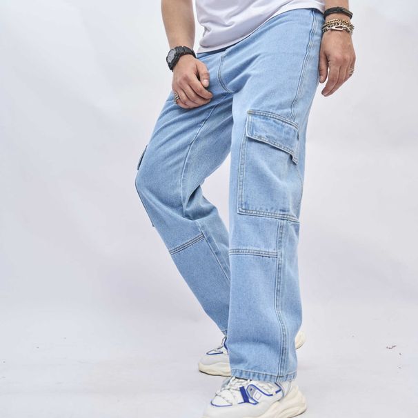 Men's American Trendy Loose Pants High Street Wide Leg Pants_mkmklike.com