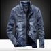 Loom Autumn Winter New Korean Style Denim Jacket Trendy Slim Fit Stand Collar Fleece Lined Thickened Student Casual_mkmklike.com