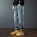 Men's American Retro Style Loose Straight Leg Jeans 2024 New Harem Pants Casual Autumn Winter Wear for Men_mkmklike.com