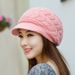 Hot Sale Women's Hats Winter Warm Knitted Hat Rabbit Hair Double Layer Plus Veet Cap Visor Beanies For Women Casual_mkmklike.com