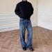 Vintage Washed Straight-Leg Jeans – Distressed Denim Pants With Honeycomb & Whisker Details (S-XXL, Blue)_mkmklike.com