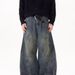 BOY American Retro Deconstructed Washed Scimitar Jeans For Men Loose Vintage Design Casual Straight Wide-Leg Long Pants_mkmklike.com