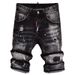 Men's Clothing Fashion Ripped Patch Denim Shorts Men's Paint Graffiti Five Point Trendy Personality Youth Shorts_mkmklike.com