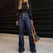 Women's Button down Elastic Flared Jeans European American Style Casual Cotton Denim Jeans for Spring/Autumn Summer_mkmklike.com