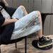 Men's Clothing Men's Trendy Summer Loose Fitting Patchwork Retro Embroidered Denim Shorts Versatile Five Point Pants_mkmklike.com