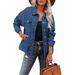 Women's Clothing Womens Denim Jacket Oversized Boyfriend Trucker Denim Jacket Womens Short Cape_mkmklike.com