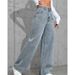 Trendy Loose-Fit Straight Jeans For Women – Comfortable & Stylish Summer Denim Pants (Bluish/Gray-Blue/Pink, S-2XL)_mkmklike.com