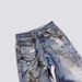 Women's Clothing Printed Flower Trompe L'oeil Vintage Distressed Heavy Low Waist Loose Jeans_mkmklike.com