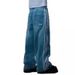 2024 Retro Street Three-bar Jeans Men Spring And Autumn Loose Casual All Straight Leg Wide-leg Pants_mkmklike.com