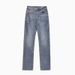 Vintage American Streetwear Light Blue Cleanfit Jeans For Men - Slim Fit Bootcut Denim Pants_mkmklike.com